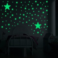 AIYONG 300pcs Leuchtsterne Wandsticker, selbstklebend Leuchtsticker, Helle Sternenhimmel Aufkleber für fluoreszierend Leuchtaufkleber für Kinderzimmer, Helle Sterne Leuchten im Dunkeln