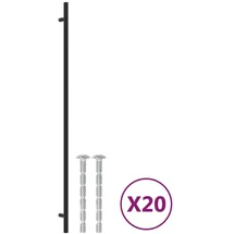 vidaXL Möbelgriffe 20 Stk. Schwarz 480 Mm Edelstahl - Vidaxl