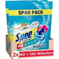 Spee Waschmittel Universal Power Caps 4+1, Caps, Frische Kick, 1,44kg, Waschladungen 120