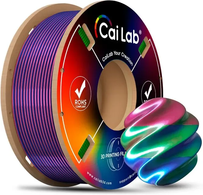 CAILAB 3D-Drucker Filament PLA Silk Dreifarbig - Rot&Grün&Blau