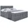 altdecor Boxspringbett mit Matratze und Topper, Polsterbett mit, H3- und H4- Matratzen, Bettkasten, ... - Dunkelgrau