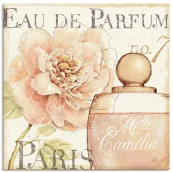Artland Leinwandbild »Blumen und Parfum II«, Schilder, (1 St.), auf Keilrahmen gespannt Artland Farbe Bild(er): naturfarben