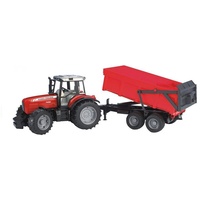 Bruder 02045 - Massey Ferguson 7480 mit Wannenkippanhänger 1:16