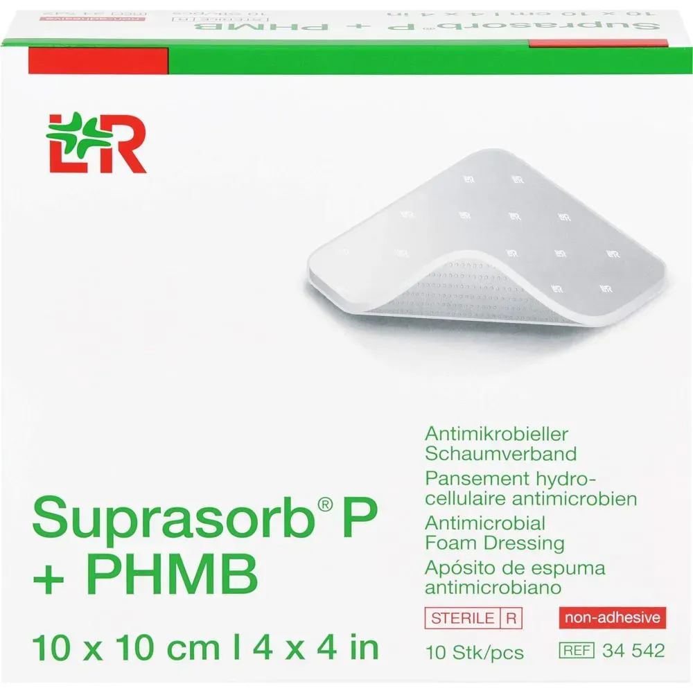 SUPRASORB P+PHMB Schaumverband 10x10 cm 10 St