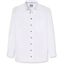 Olymp Luxor, comfort fit Button-down", Herren, Gr. 42, Normaler Arm, weiß, 100% Baumwolle, Hemden,