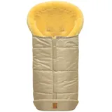 Heitmann-Felle Premium Lammfellfußsack Eisbärchen beige/gold-beige