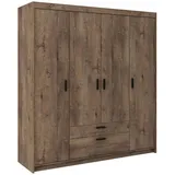 masseno Drehtürenschrank ELENORA 176,3 x 190,5 x 53 cm Braun