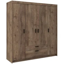 masseno Drehtürenschrank ELENORA 176,3 x 190,5 x 53 cm Braun