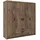 masseno Drehtürenschrank ELENORA 176,3 x 190,5 x 53 cm Braun