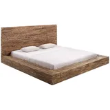 Woodkings Holzbett Stripe - Braun