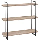 Mendler HWC-K78 Hängeregal 60 x 60 x 18 cm Natur