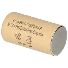 XCell Akku Sub-C 1,2V / 1500mAh 1500SCK Pappmantel