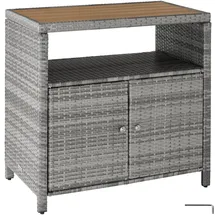 Tectake Gartenschrank Monscia 90 x 55,5 x 87 cm Grau