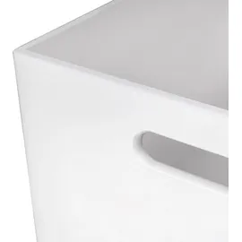 Creative Deco XXL Große Weiße Holzkiste Obstkiste Korb | 40x30x24cm (+/-1cm) | mit Griffen | ohne Deckel | Hölzernen Kasten Holzbox Kiste | Idea... - Weiß