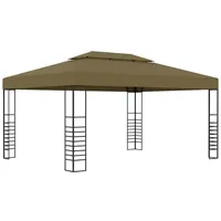VidaXL Pavillon 3x4 m Taupe 180 g/m2