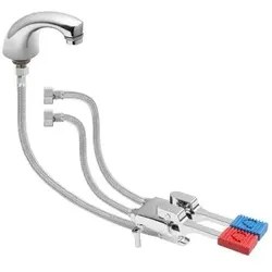 RESTAURANTSTORE.IT Doppelpedal-Bodenmischbatterie-Set für Küche, Restaurant, Hotel RSB062