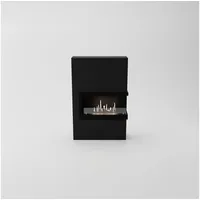 GLOW FIRE Echtfeuer-Dekokamin Halden Rechts Ethanol Kamin, Bioethanol Kamin mit 3h Brenndauer, Heizleistung bis 2 kw grau