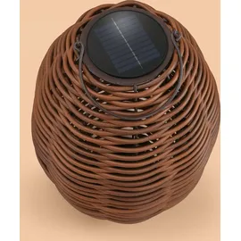 esotec Laterne Kunststoff, Metall H=60 cm Solar LED spritzwassergeschützt IP44 braun