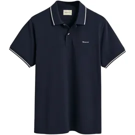 GANT Tipped Piqué Kurzarm-poloshirt Evening Blue M