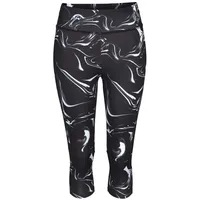 LASCANA ACTIVE Caprileggings Damen schwarz-gemustert-weiß Gr.32/34
