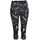 LASCANA ACTIVE Caprileggings Damen schwarz-gemustert-weiß Gr.32/34