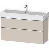 Duravit D-Neo Waschtischunterbau wandhängend mit Möbelgriff Chrom - Taupe Matt 1184x442x625 mm DE4375010910000