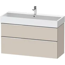 Duravit D-Neo Waschtischunterbau wandhängend mit Möbelgriff Chrom - Taupe Matt 1184x442x625 mm DE4375010910000