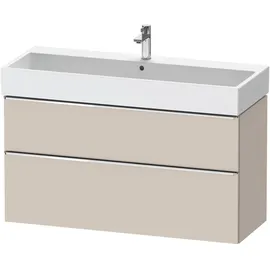 Duravit D-Neo Waschtischunterbau wandhängend mit Möbelgriff Chrom - Taupe Matt 1184x442x625 mm DE4375010910000