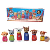 Paw Patrol 1348 Wooden Character Skittles, Suitable for Indoor and Outdoor Play, 7 Piece Set, Ages 3+ Years, Multicolour