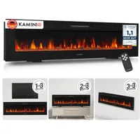 KAMINIO® Marlon PRO 70 Elektrokamin mit Heizung [Stand, Einbau & Wand]