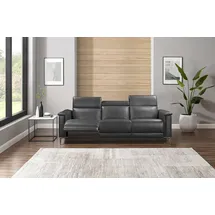 Home Affaire 3-Sitzer HOME AFFAIRE "LUND B: 222 cm - OTTO. Verlässliche Qualität. Mit Relaxfunktion", grau, B:222cm H:97cm T:100cm, Kunstleder 100% Polyurethan, Sofas, in 2 Sitzen (links/rechts), manuell/elektrisch (USB-C), Kopfteilverst.