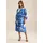 Seidensticker Midirock Damen Paisley Blau/Weiß 34
