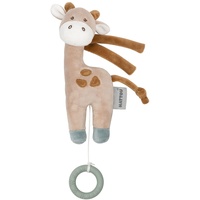 Nattou Mini-Spieluhr aus Polyester, Giraffe Luna, Wiegelied «La-Le-Lu», Ca. 23 cm, Luna und Axel, Grün / Beige