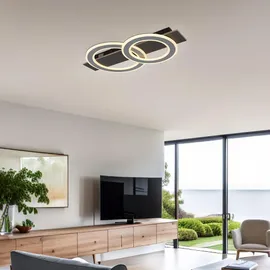 GLOBO Lighting Deckenleuchte - schwarz - Maße cm B: 63 H: 7