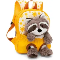 NICI Rucksack mit Waschbär Plüschtier - gelb