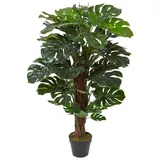 Homescapes Monstera Kunstpflanze Mit Stab im Topf - 120 cm