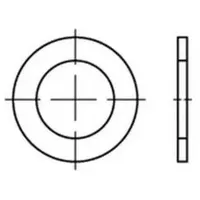 Industrial Quality Supplies DIN 988 Federstahl 10 x 16 x 1,2 Stützscheiben 100 Stück
