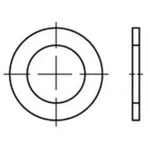 Industrial Quality Supplies DIN 988 Federstahl 10 x 16 x 1,2 Stützscheiben 100 Stück