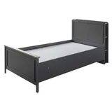 aea Kinderzimmermöbel Kinderzimmer Bett Kinderbett Grau Holz Set 4tlg - Grau