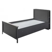 aea Kinderzimmermöbel Kinderzimmer Bett Kinderbett Grau Holz Set 4tlg - Grau