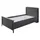 aea Kinderzimmermöbel Kinderzimmer Bett Kinderbett Grau Holz Set 4tlg - Grau