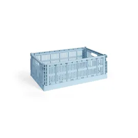 HAY Aufbewahrungsbox Colour Crate L 53 x 34 x 18 cm 1-tlg. Dusty blue