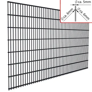 FA-Bausysteme Doppelstabmattenzaun 250 x 183 cm Anthrazit