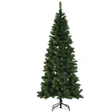 Homcom Weihnachtsbaum 2,1 m, Christbaum mit Metallständer grün 81 x 210 cm