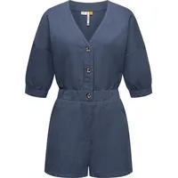 Ragwear Ipsie Gr. M (38), Normalgrößen, blau Navy Damen Jumpsuit Einteiler mit Knopfleiste Overall in Military-Look