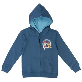 Paw Patrol Sweatjacke Kapuzenpullover mit Reißverschluss Hoodie blau - Gr.: 122-128