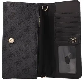 GUESS Noelle Xbody Flap Organizer Coal Logo