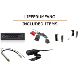 JUST SOUND best choice for caraudio Autoradio Einbaupaket Blaupunkt Milano 200 BT für Audi TT 8N Concert Bose Bluetooth USB