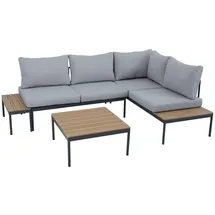 beautysofa LIVORNO Loungeset hellgrau