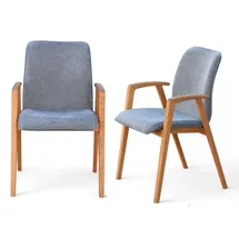 Home Affaire Armlehnstuhl HOME AFFAIRE "Loreen Esszimmerstuhl, Polsterstuhl, Designstuhl", beige (storm 97 grau, eiche natur geölt), B:56cm H:86,5cm T:64cm, Massivholz, Polyester, Sperrholz, Stühle, Armlehnstuhl, mit Massivgestell, hochwertig gearbeitet, Armlehnen,